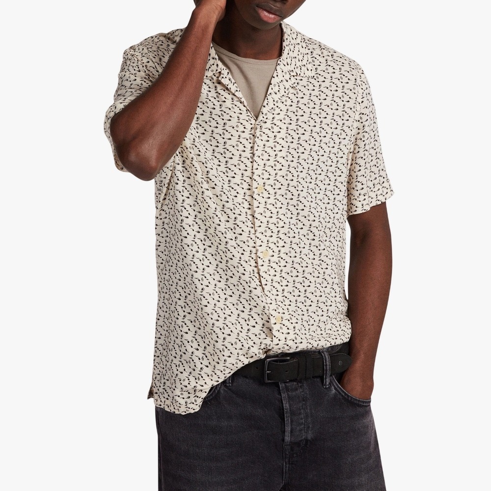 AllSaints Notes Short Sleeve Shirt Size S